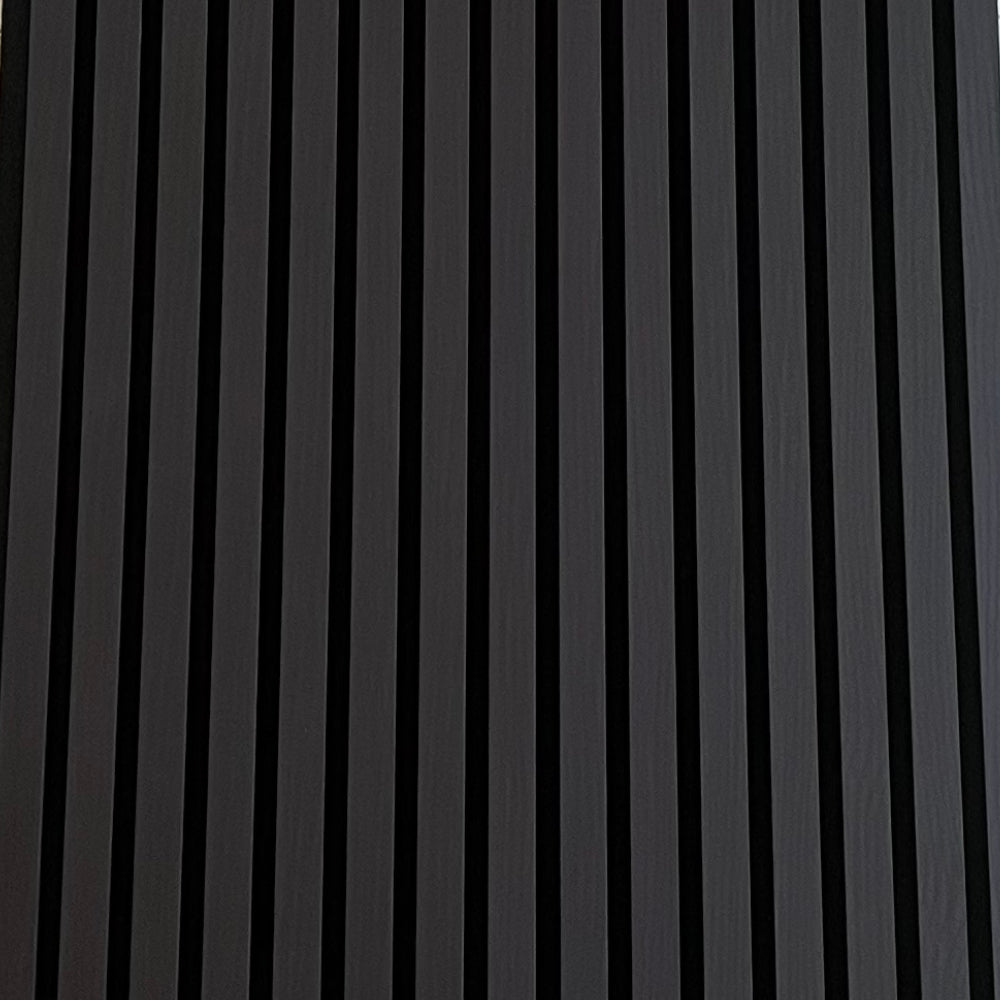Charcoal Black Slat Acoustic Wall Panel