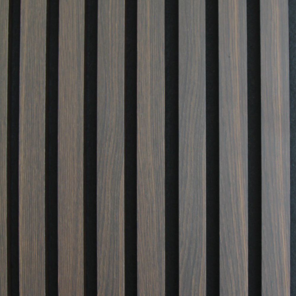 Dark Brown Slat Acoustic Wall Panel
