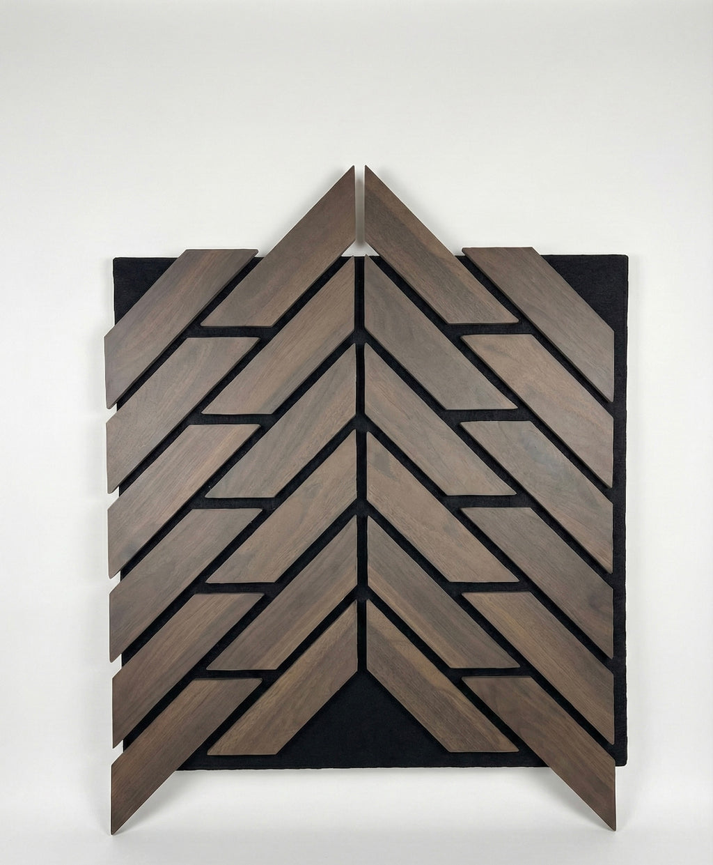 Herringbone Walnut Acoustic Wall Panel
