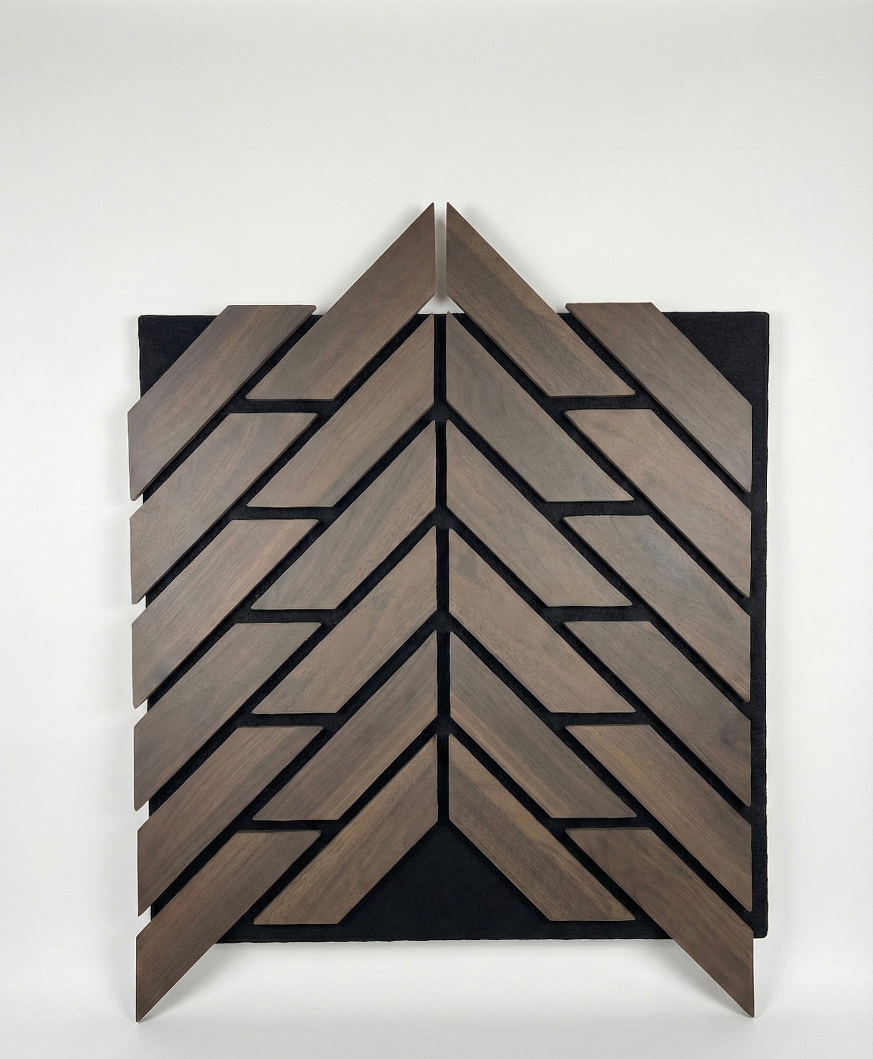 Herringbone Walnut Acoustic Wall Panel