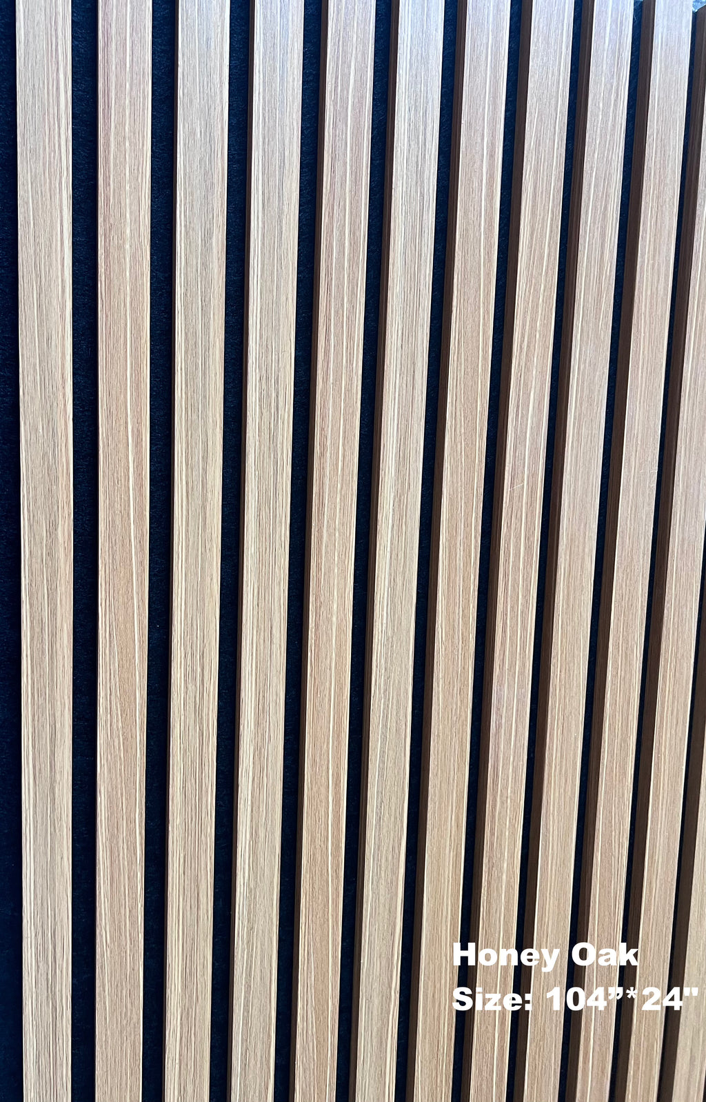 Honey Oak Slat Acoustic Wall Panel
