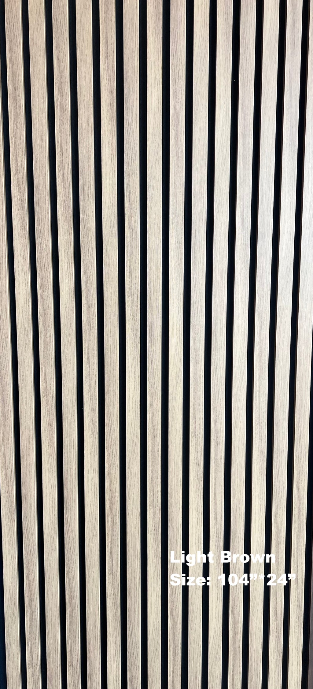 Light Brown Slat Acoustic Wall Panel
