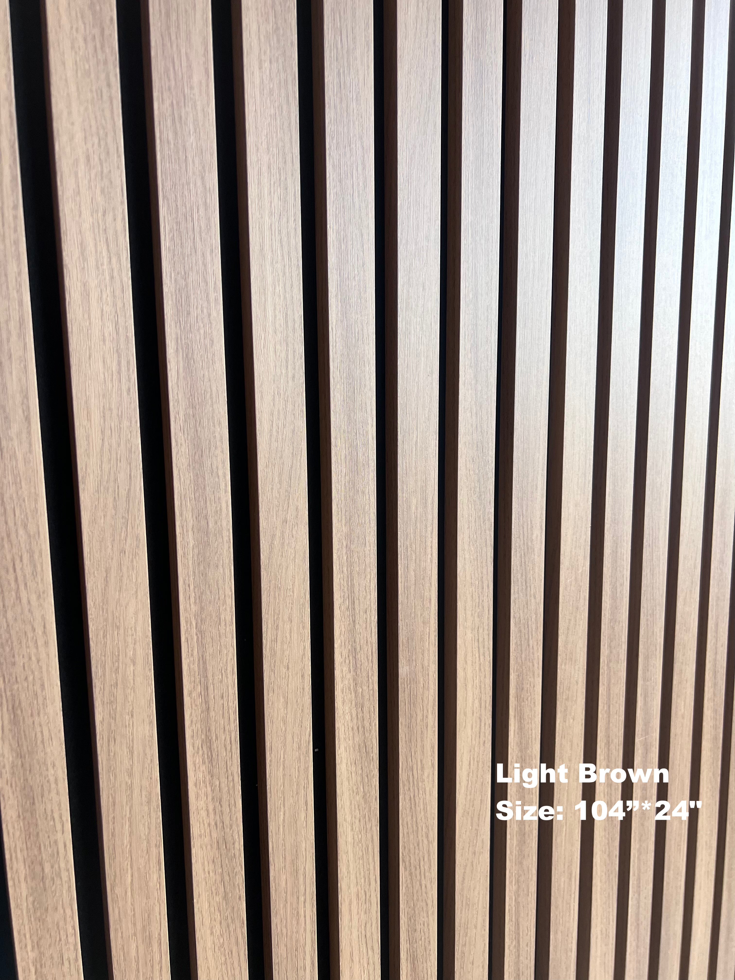 Light Brown Slat Acoustic Wall Panel