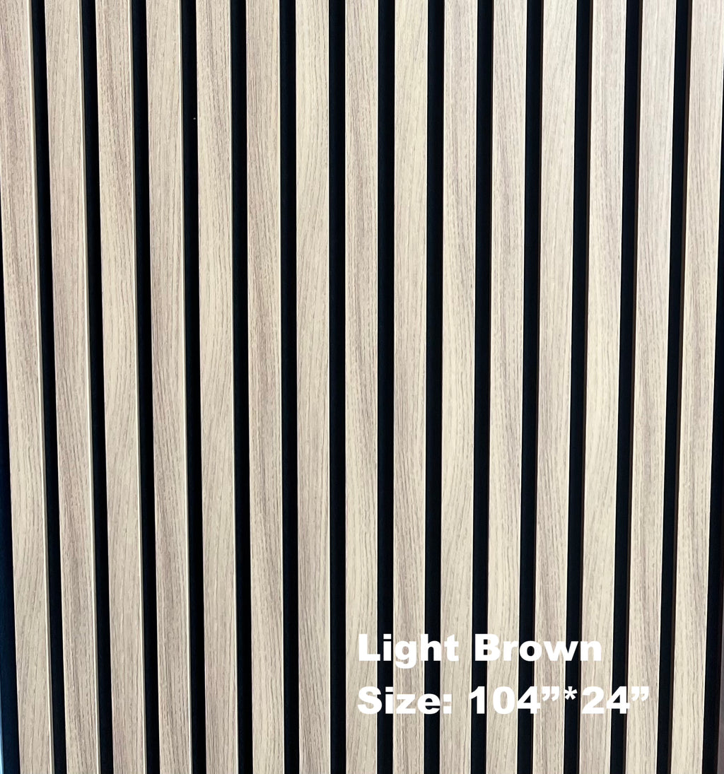 Light Brown Slat Acoustic Wall Panel