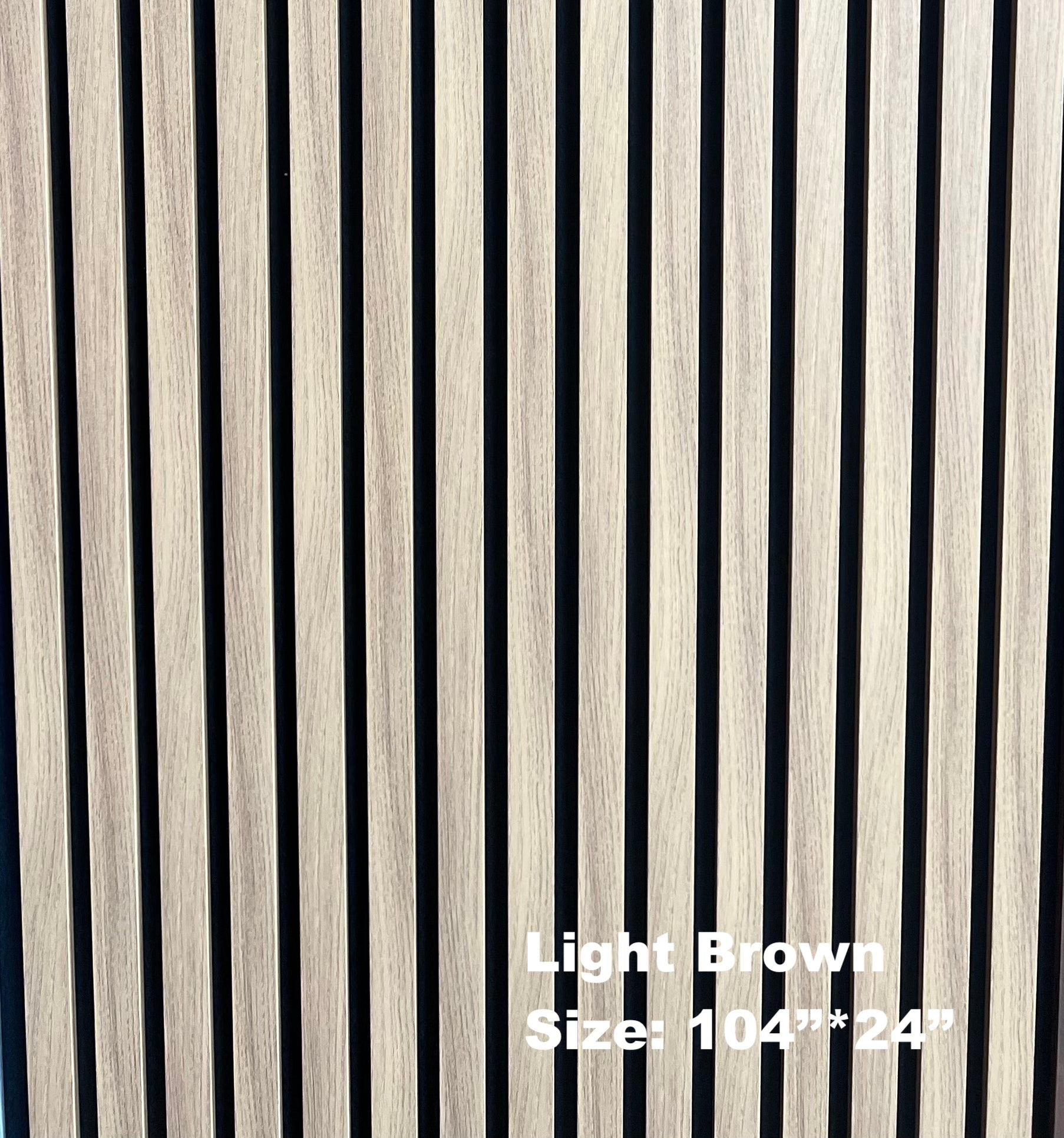 Light Brown Slat Acoustic Wall Panel