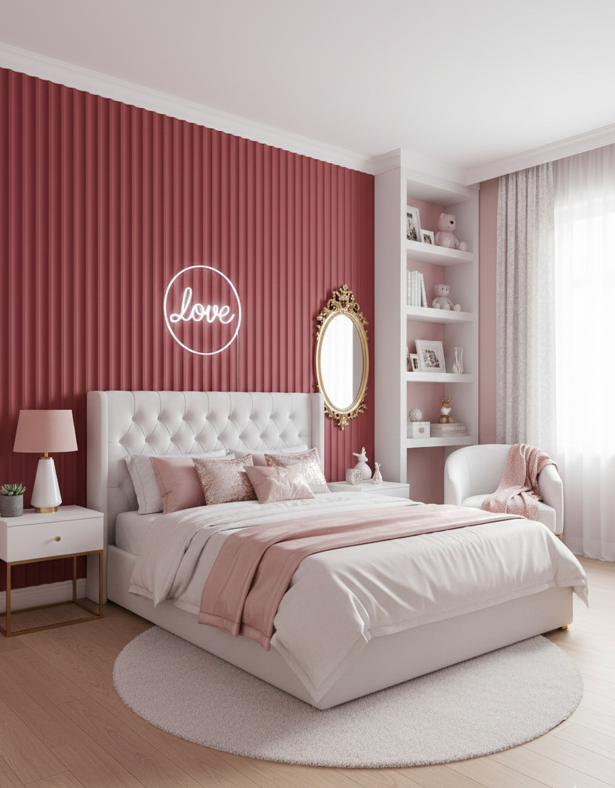 Pleat Raspberry (F5001) Wall Panel WPC